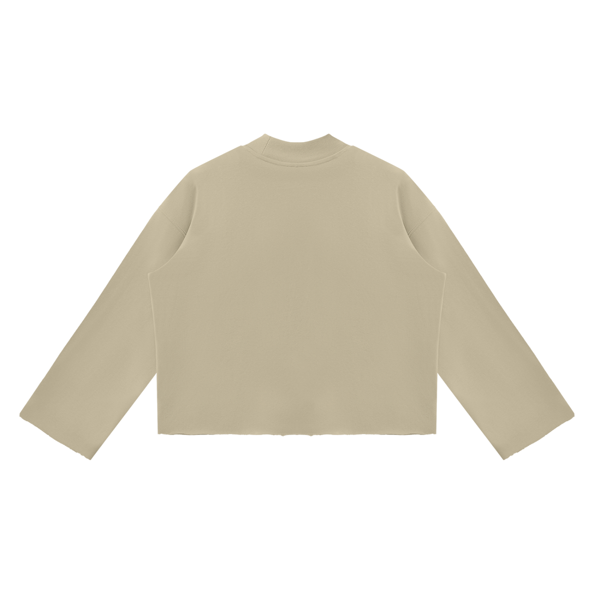 The One Sudadera Cuello Alto Bordes sin Rematar Boxy