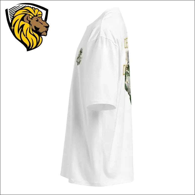 White Oversized T-Shirt Unisex | The One PR - Fashionable Apparel, Side View