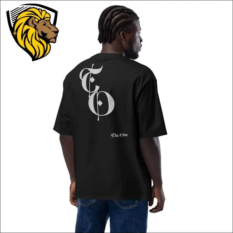 The One PR Black Oversized T-Shirt. Unisex Streetwear Fashion