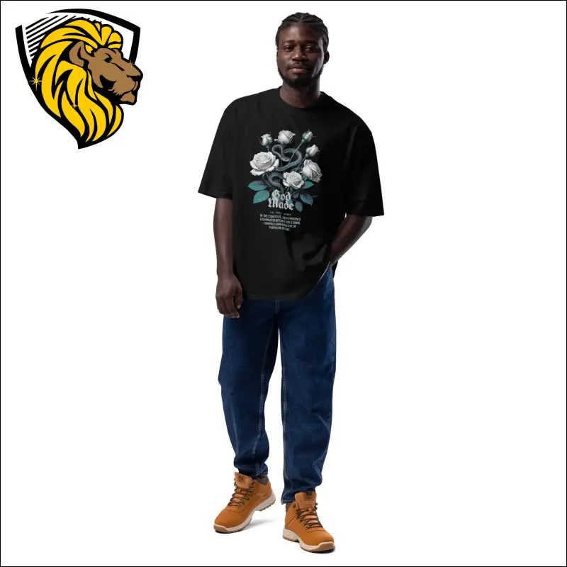 God Made Unisex Oversized heavyweight t-shirt The One PR God Made Oversized T-Shirt - Stylish & Comfortable Wear The One PR