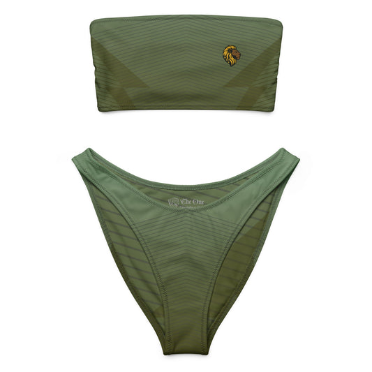Green Strapless bikini The One PR Plus Size Green Strapless Bikini - High Leg Cut Design The One PR