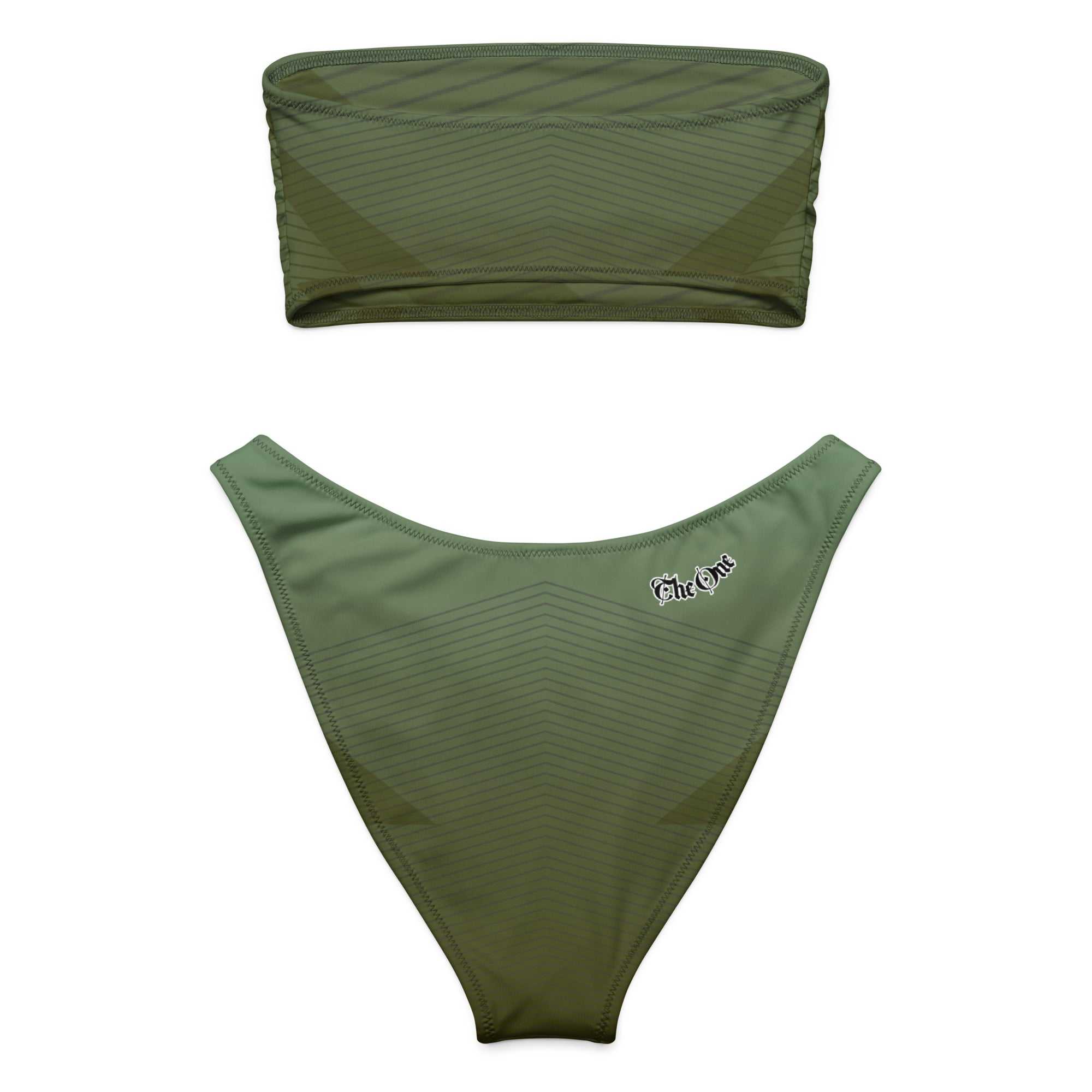 Green Strapless Bikini The One PR - High Leg Swimsuit