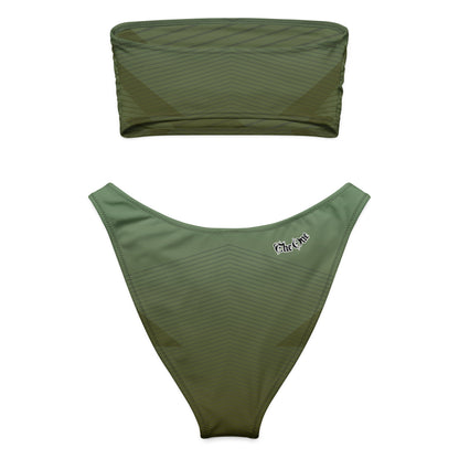 Green Strapless bikini The One PR Plus Size Green Strapless Bikini - High Leg Cut Design The One PR