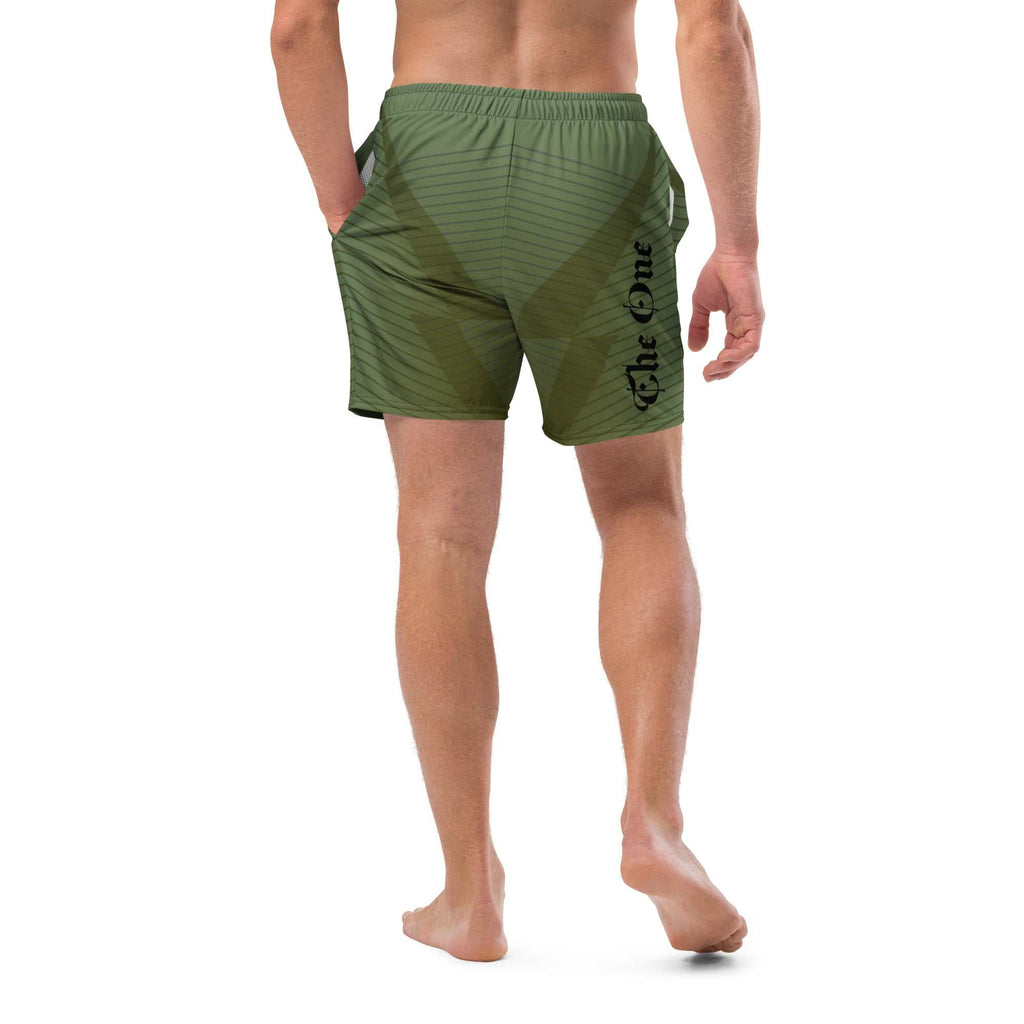 Green Men's Swim Trunks: Recycled, UPF 50+ Protection | The One PR