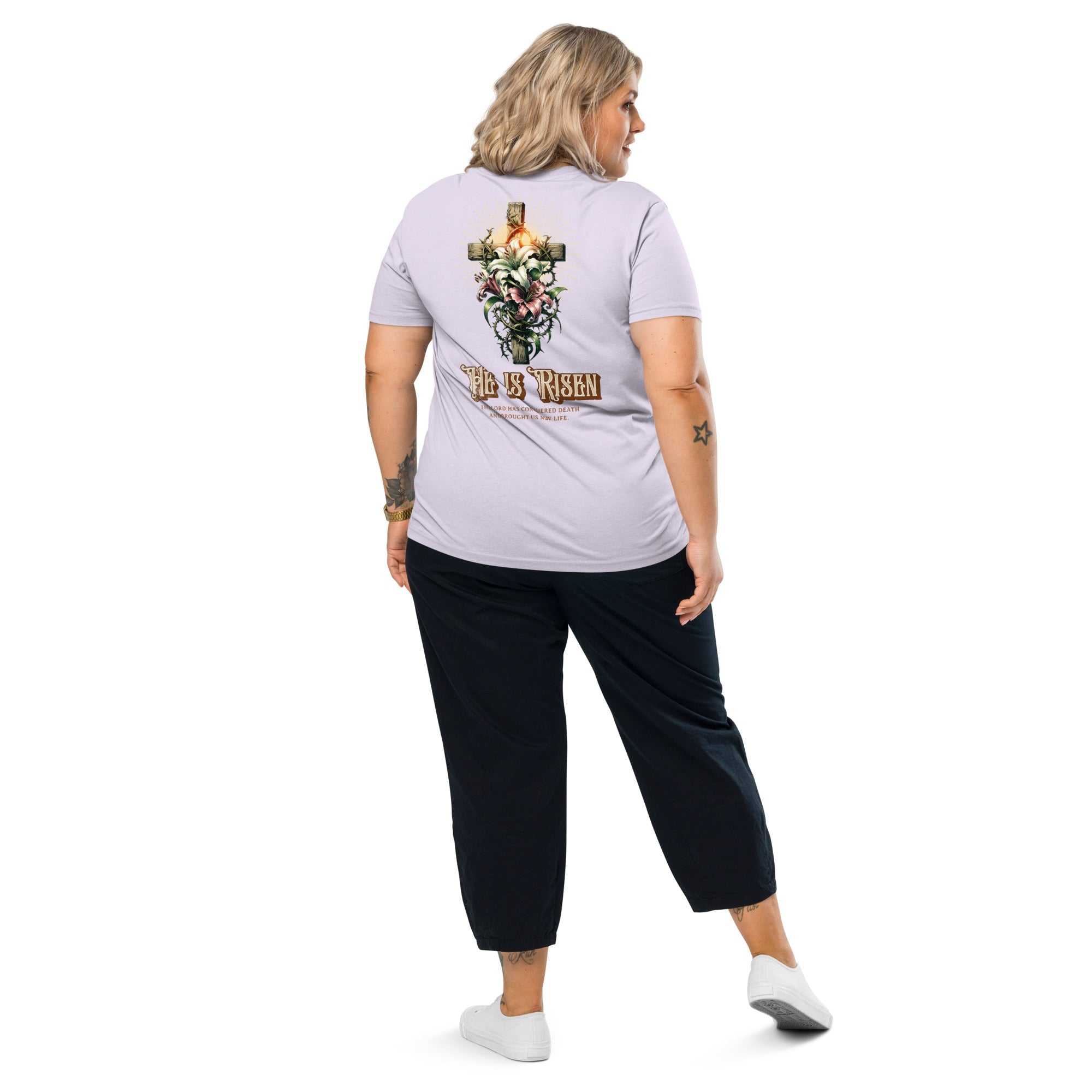 He is Risen organic cotton t-shirt High-Quality Eco T-Shirt "He is Risen" - The One PR Collection The One PR