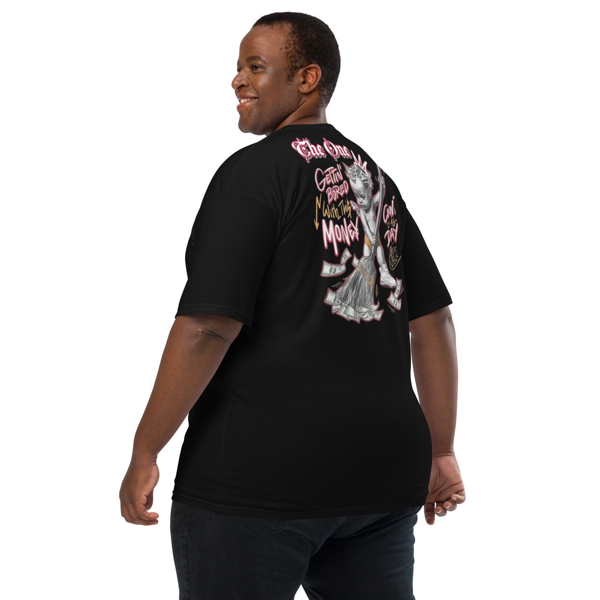 The One PR Black Money Angel Premium Heavyweight Tee T-Shirt