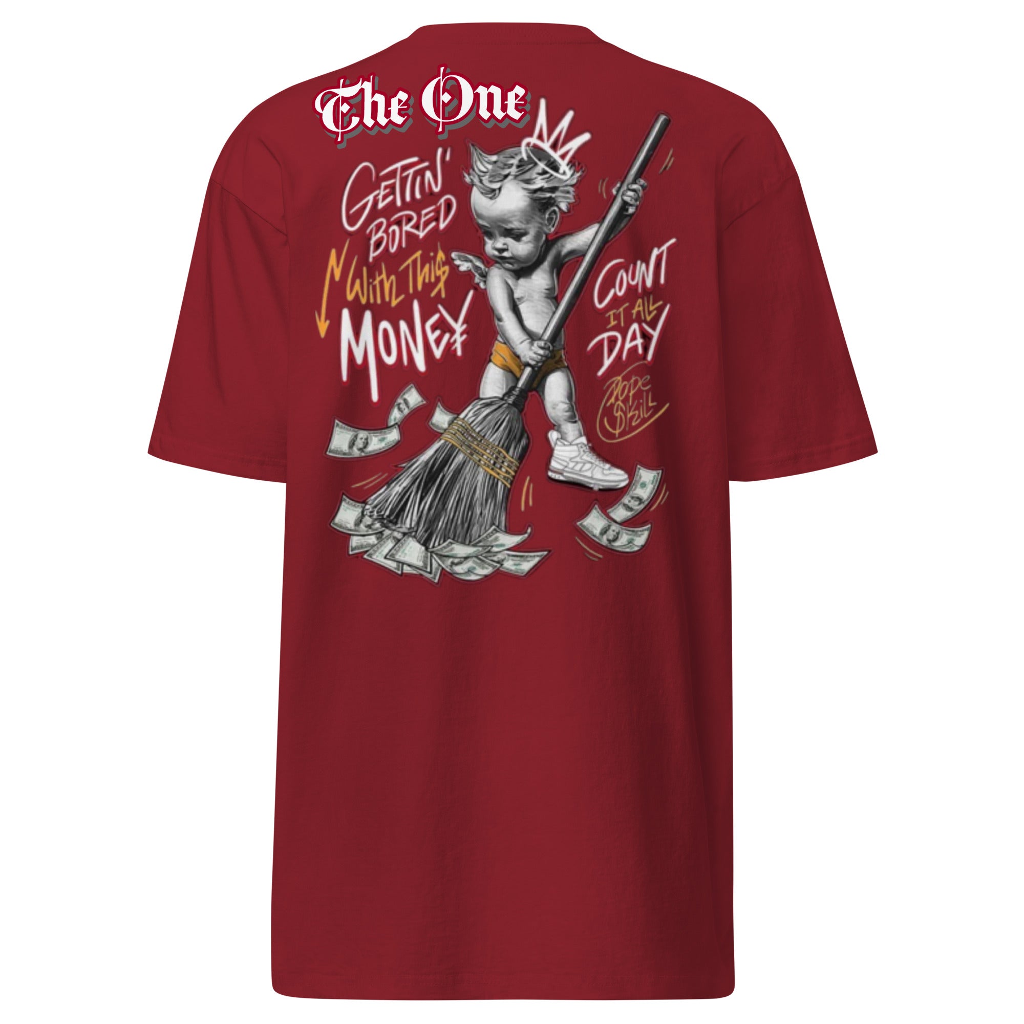Money Angel T-shirt: "The One" Premium Heavyweight Tee, Unique Design