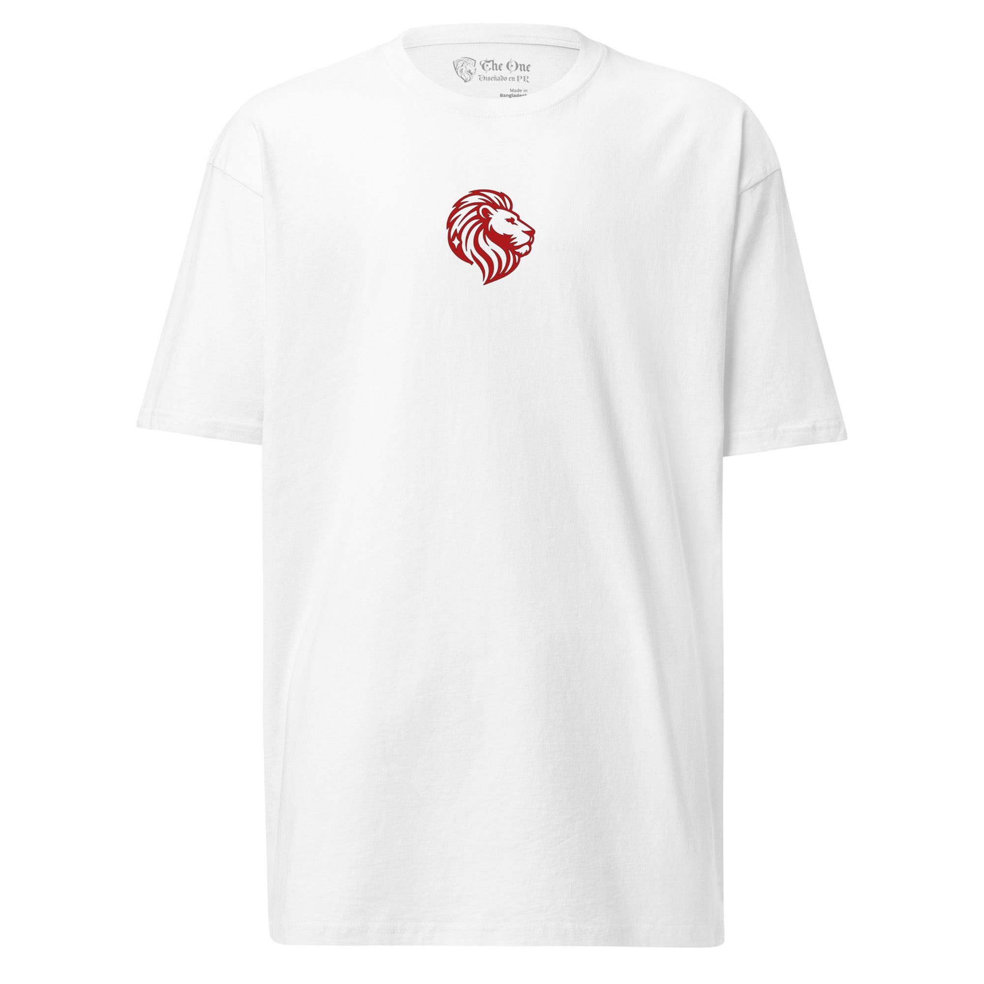 White T-Shirt with Lion Logo | Men's Premium Tee by The One PR