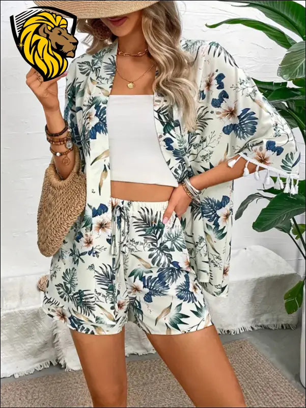 Printed Half Sleeve Top and Shorts Set