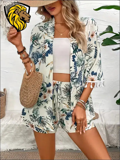 Printed Half Sleeve Top and Shorts Set