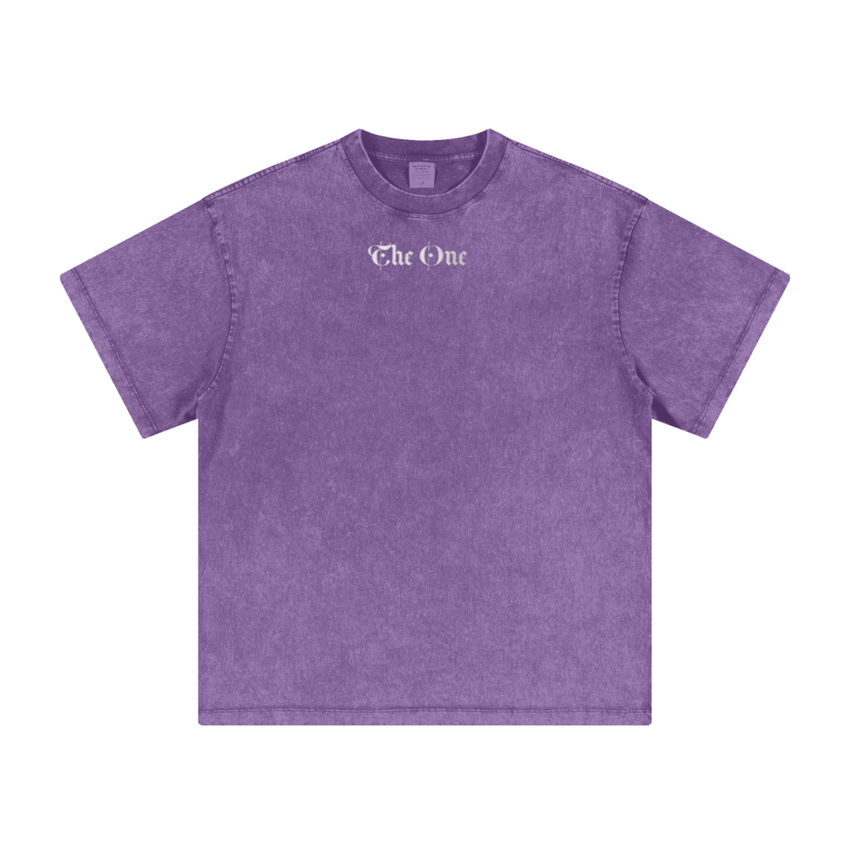 260GSM Men's Heavyweight Batik-Dyed Oversized T-Shirt Purple