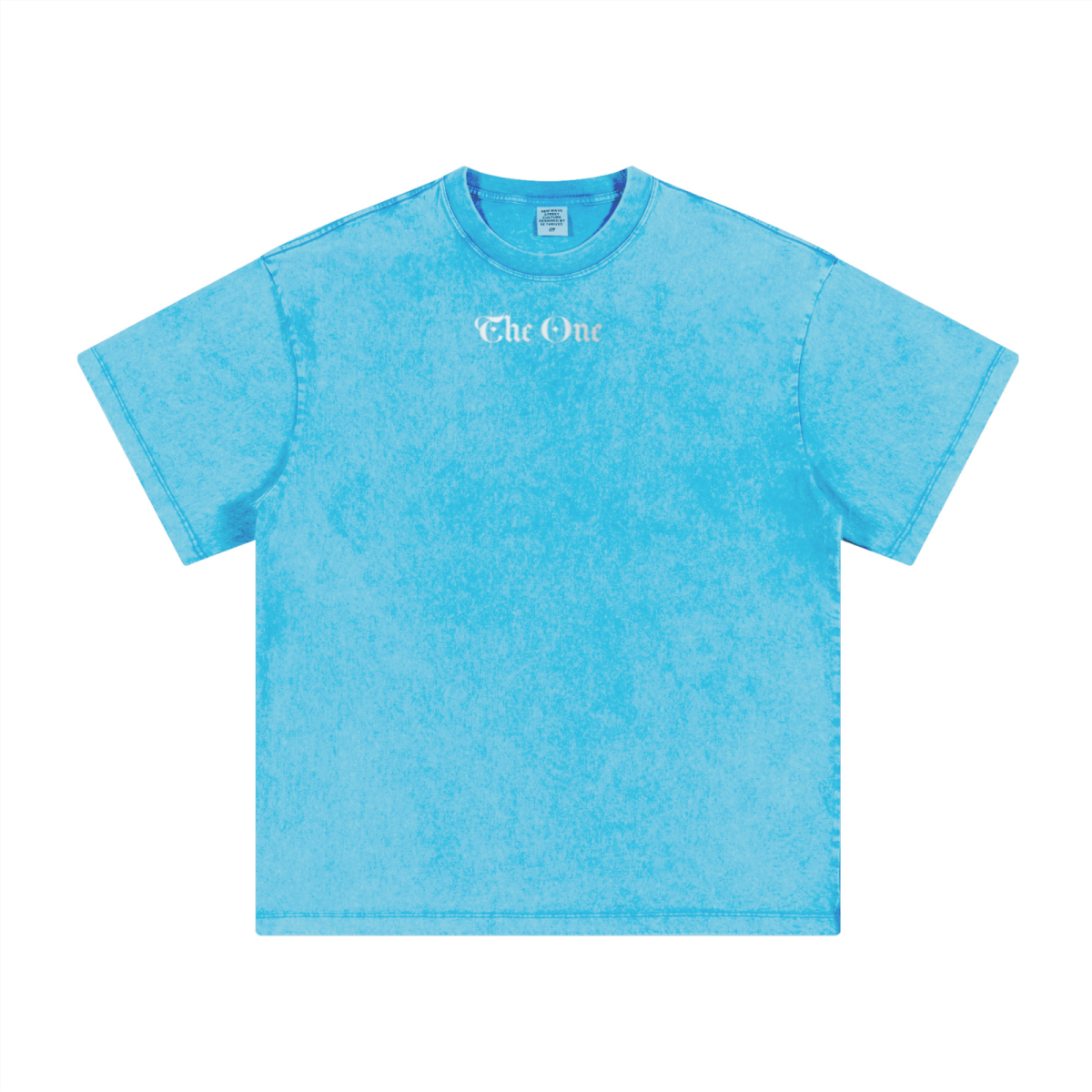 260GSM Men's Heavyweight Batik-Dyed Oversized T-Shirt Blue