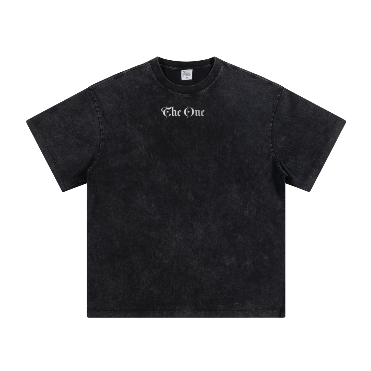 260GSM Men's Heavyweight Batik-Dyed Oversized T-Shirt Snow Wash