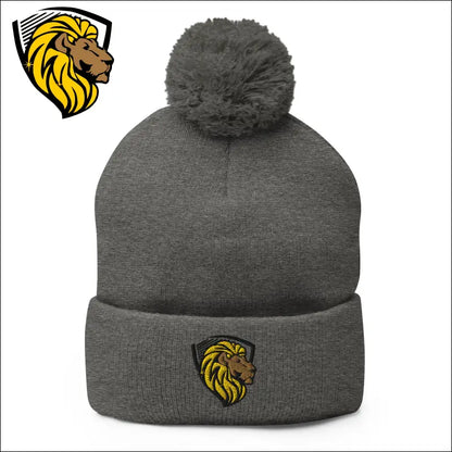 The One Pom-Pom Beanie - Dark Heather Grey