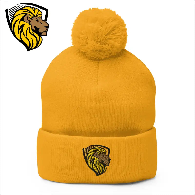 The One Pom-Pom Beanie - Gold