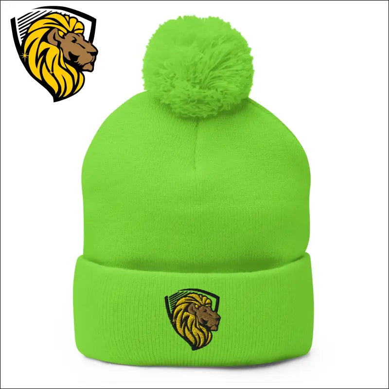 The One Pom-Pom Beanie - Neon Green