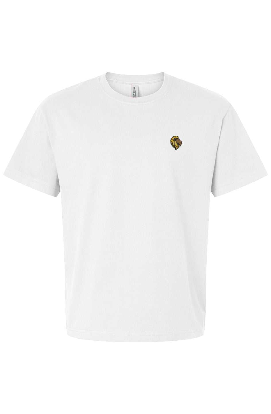 The One PR Boxy Heavy T-Shirt: Unisex, White Tee with Lion Logo | Premium Comfort
