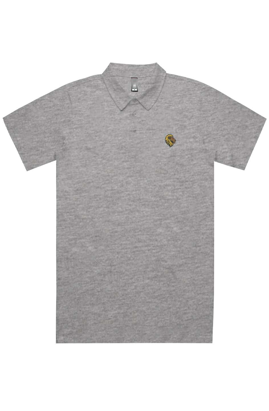 The One Chad Polo: Grey Men's Polo Shirt with Embroidered Lion Logo - The One PR