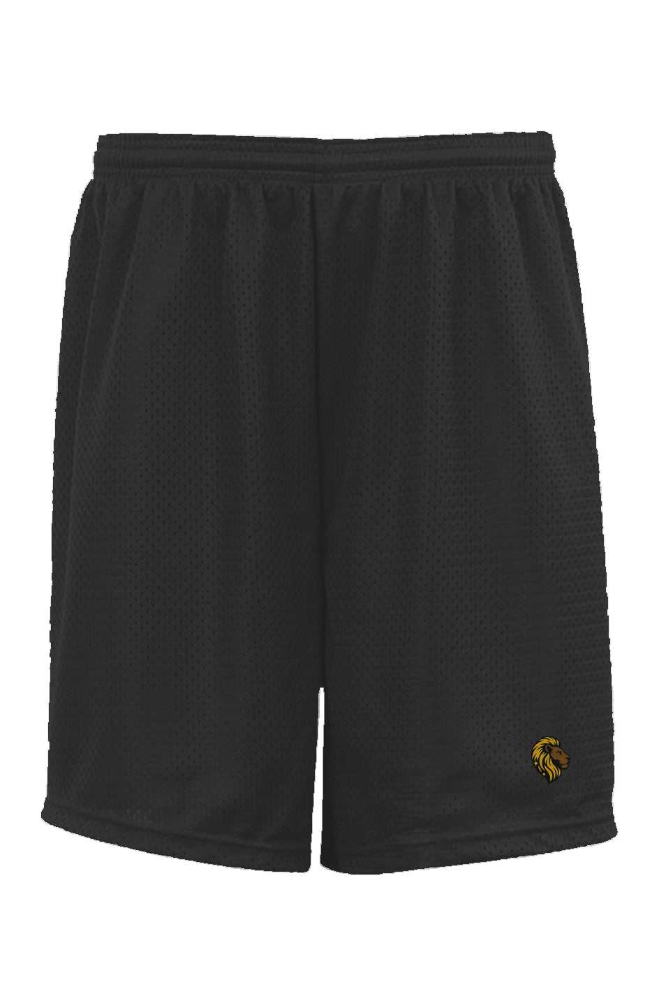 Black Mesh Shorts - The One PR Puerto Rico Lion Logo - Men's Activewear, Gym, & Casual Style