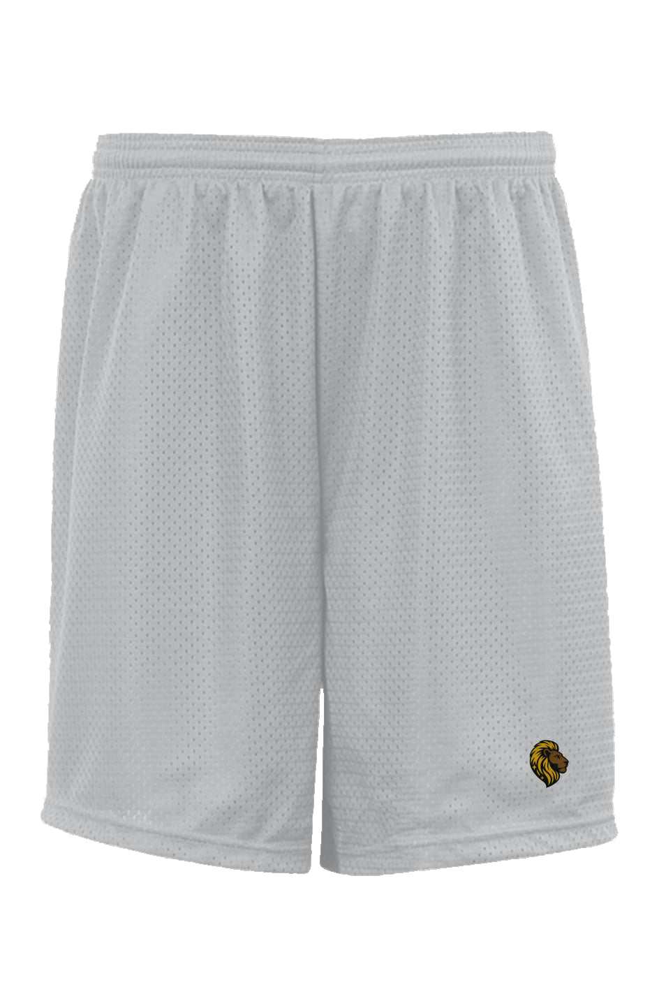 The One Classic Mesh Shorts breathable lightweight gray athletic shorts with elastic waistband and small embroidered logo