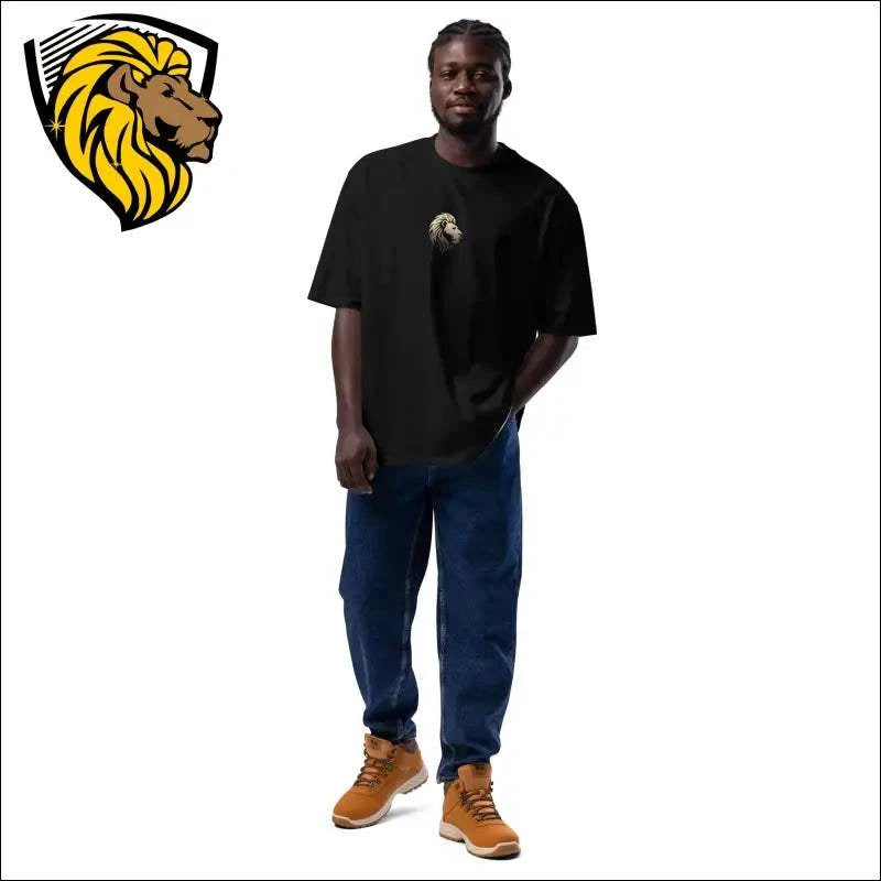 The One PR Black Oversized T-Shirt - Men's Heavyweight Cotton Tee