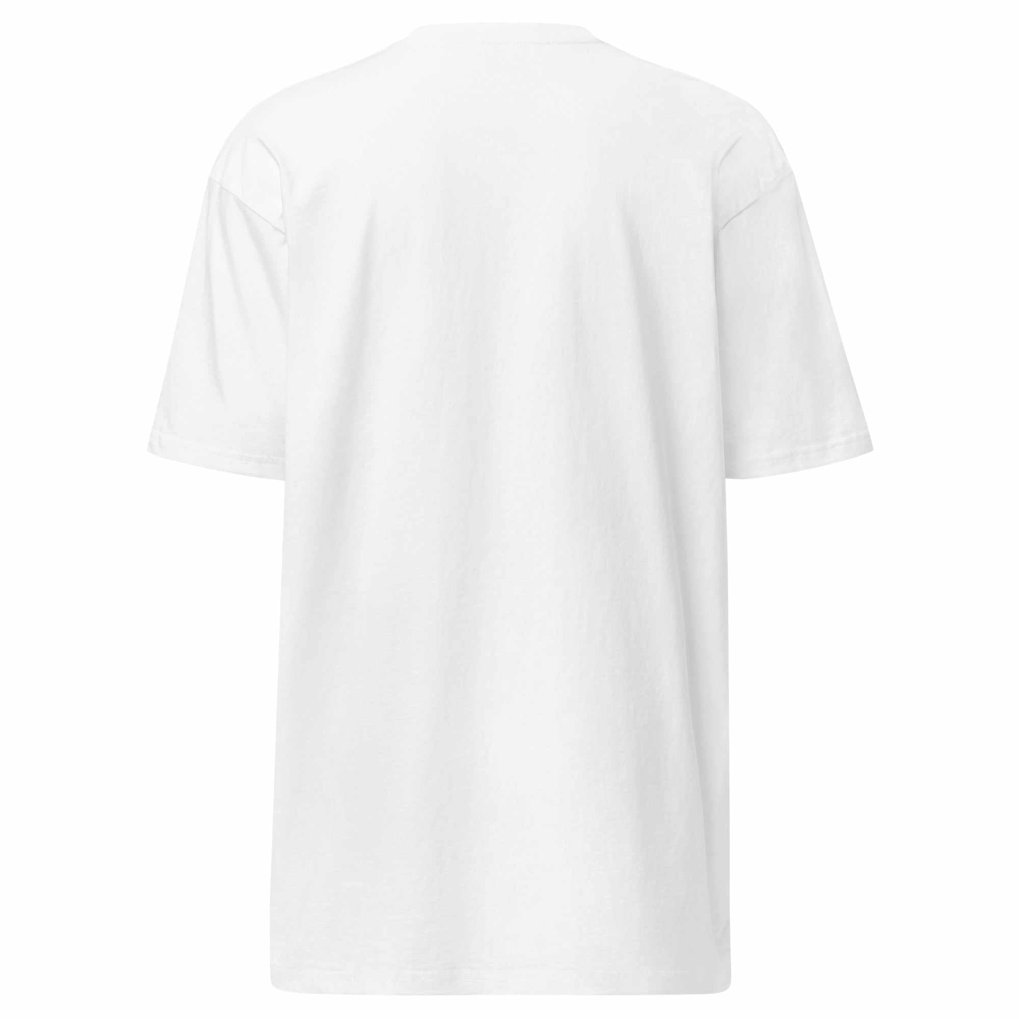White Heavyweight T-Shirt Back View | Cotton Unisex Tee | The One PR