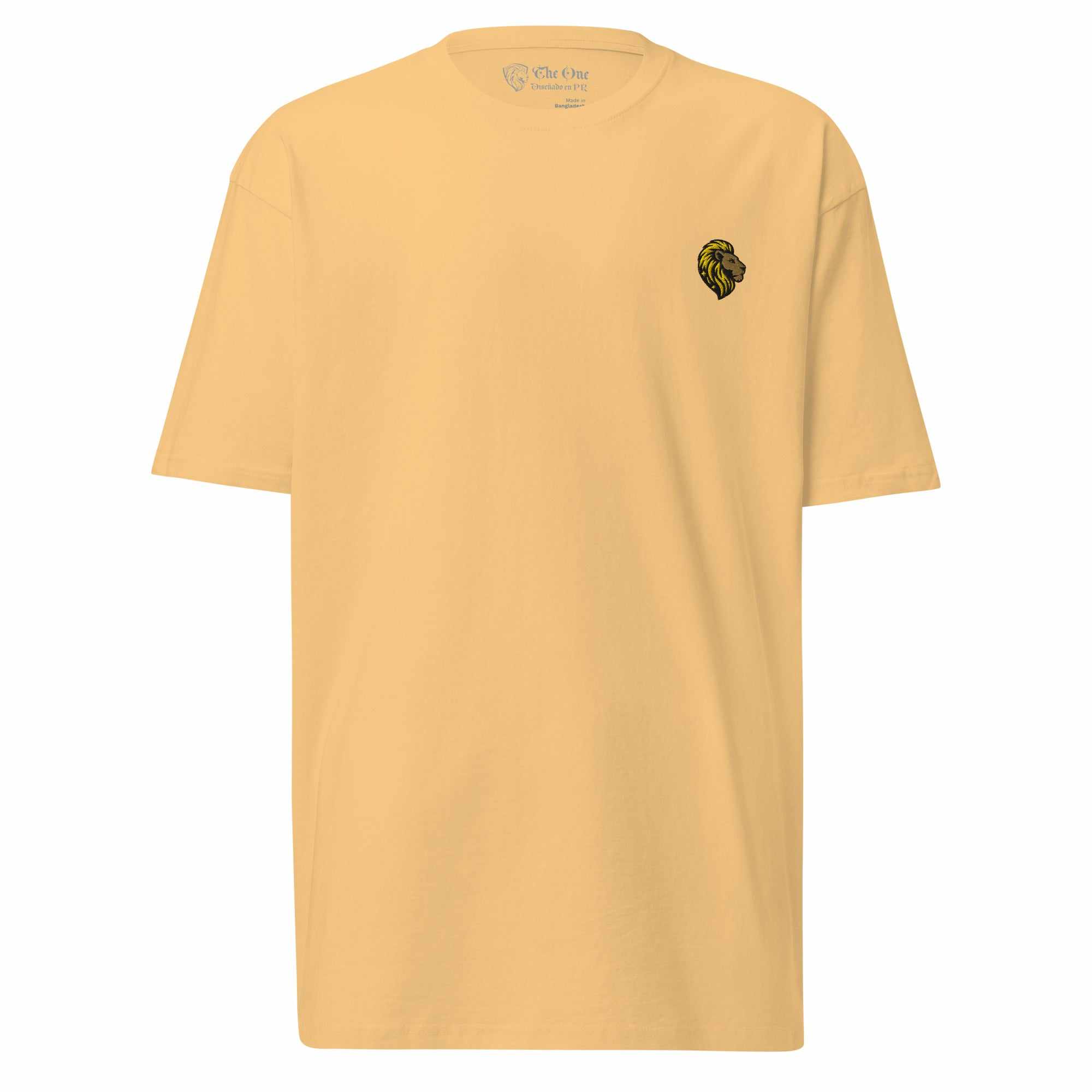 The One PR Heavyweight T-Shirt - Gold. Shop Now for Comfort & Style! Sustainable Cotton Tee by The One PR