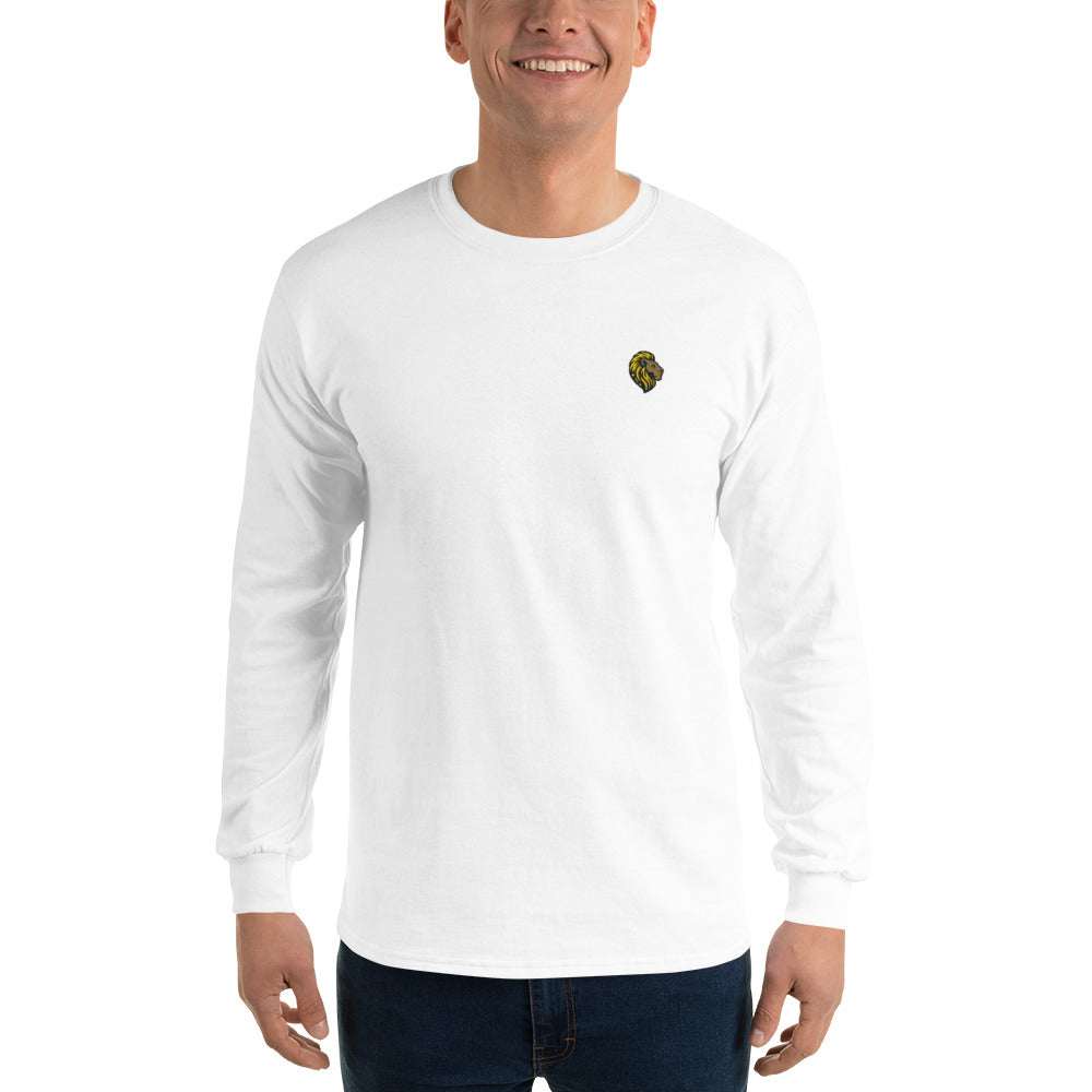 The One PR White Long Sleeve Shirt for Men | Cotton, Embroidered Logo