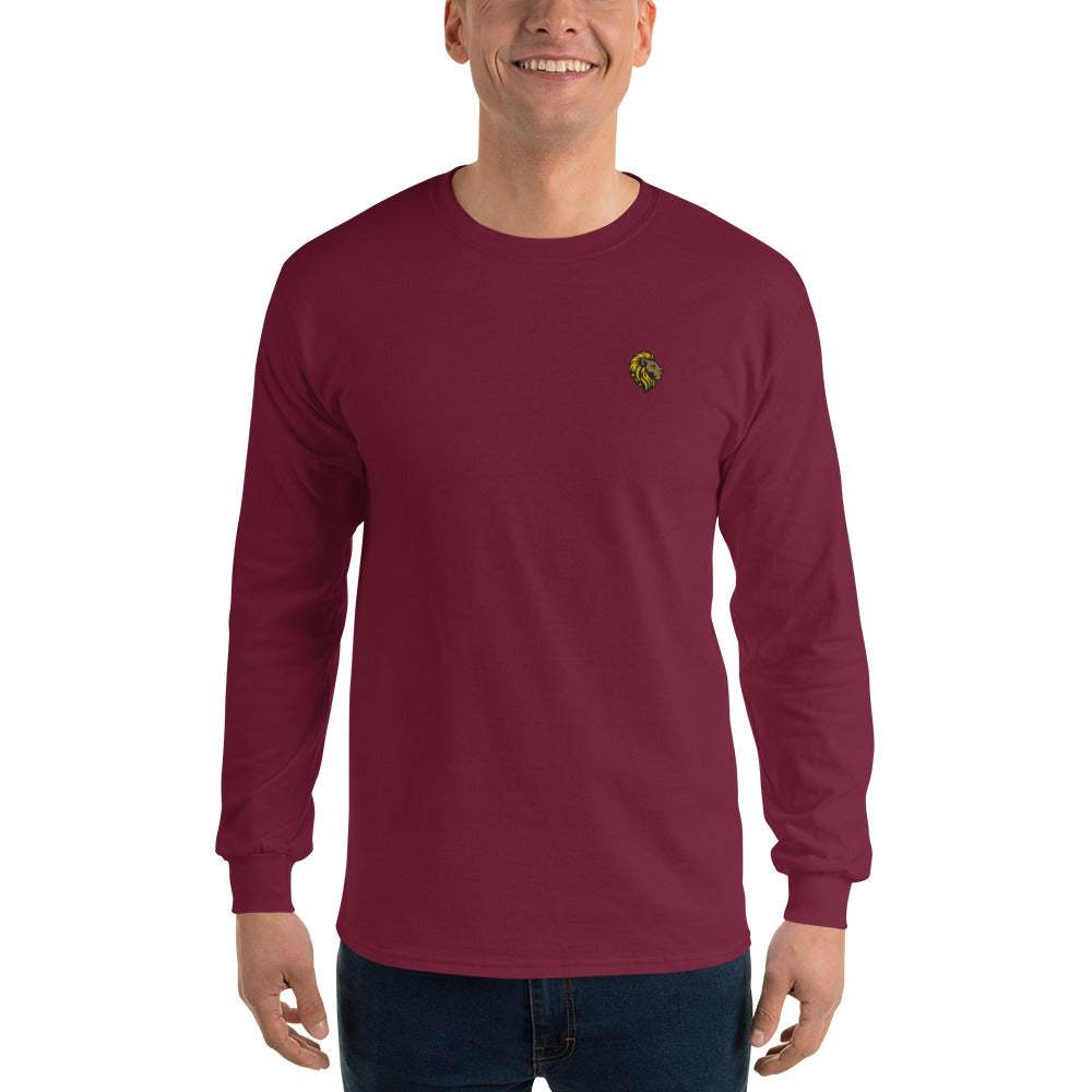Maroon Long Sleeve Shirt Men's Lion Logo | The One PR Apparel