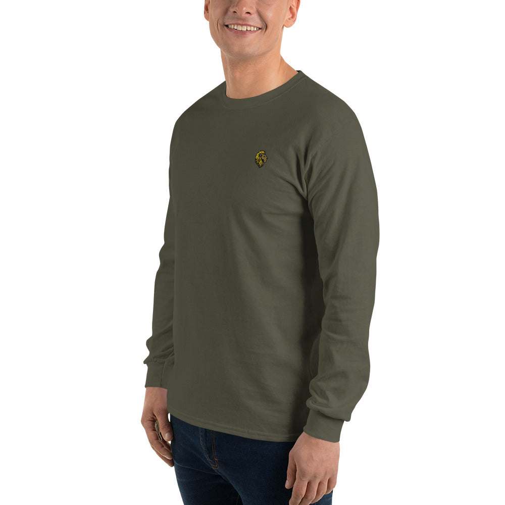 Olive Green Long Sleeve Shirt - The One PR | Mens Casual Cotton Top | Pre-Shrunk Comfort Fit