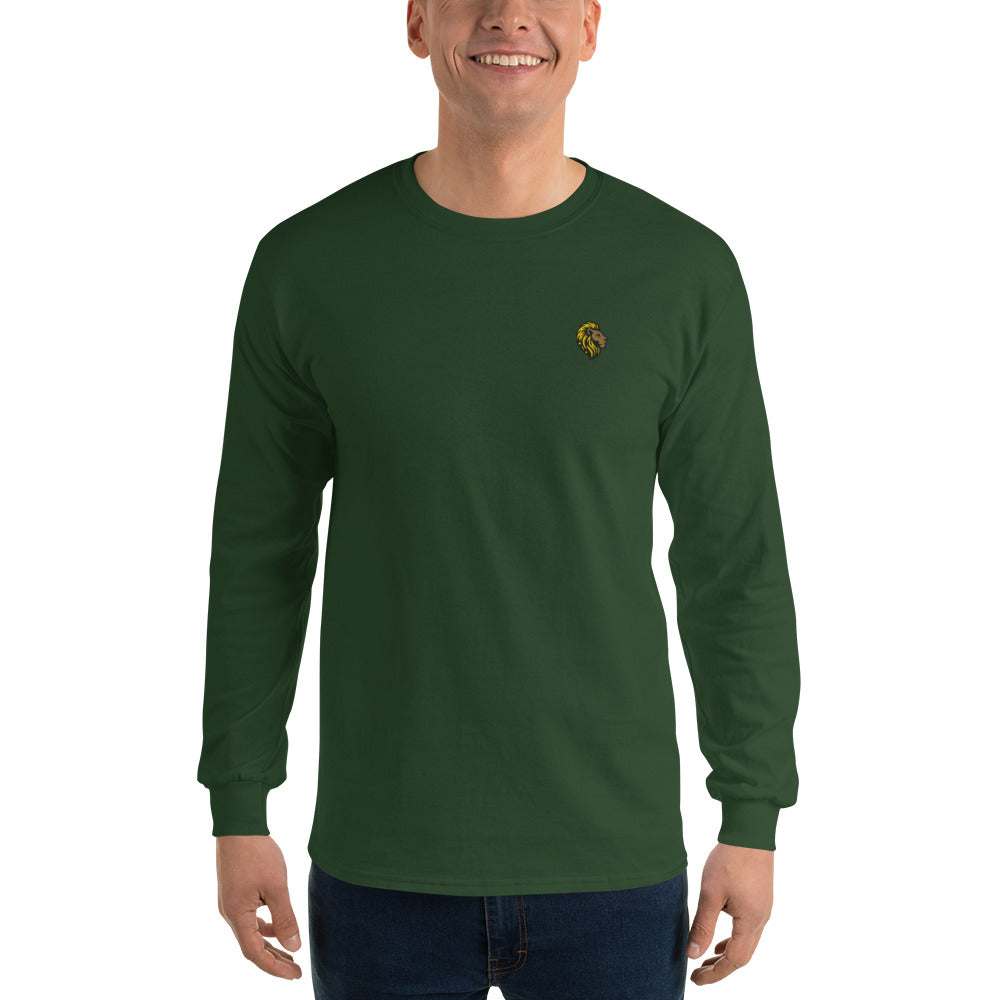 The One PR Men's Green Long Sleeve Shirt with Lion Logo | Shop Comfortable & Stylish Shirts Online