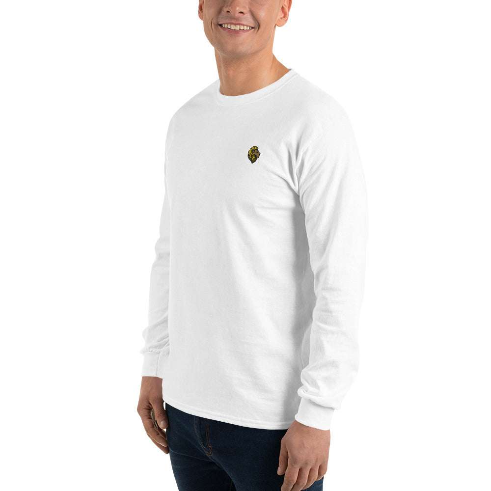 The One PR Long Sleeve T-Shirt: White Cotton Shirt with Logo, Men's Fashion