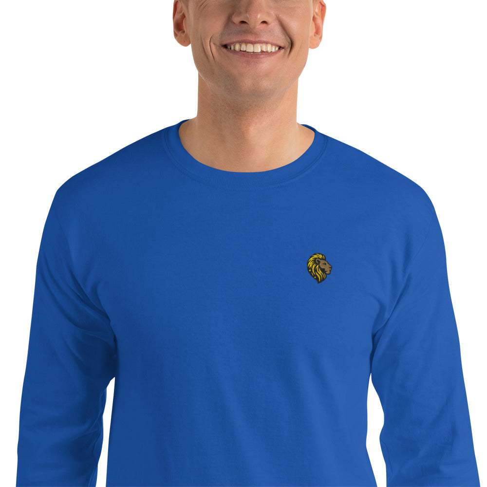 The One PR Long Sleeve Shirt, Men's Cotton Top with Lion Embroidery