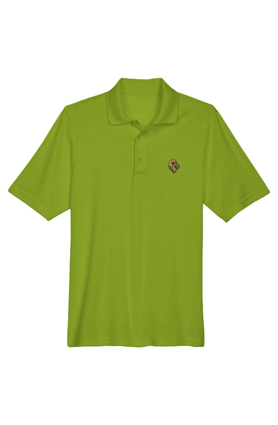 The One PR Performance Polo - Puerto Rico Pride, Lion Logo, Green, Moisture Wicking, Lightweight