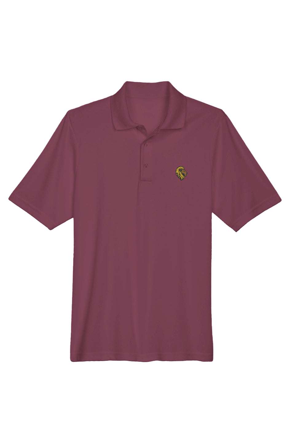 Maroon Performance Polo Shirt - The One PR Men's Athletic Polo with Logo