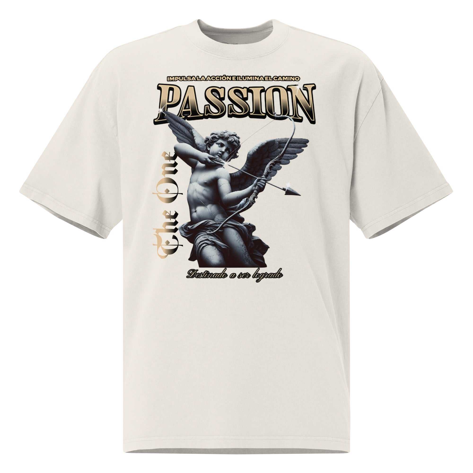 The One PR Passion Oversized Faded T-Shirt Cupid Tee - Vintage Style Fashion.