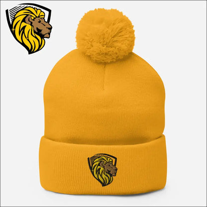 The One Pom-Pom Beanie - Gold