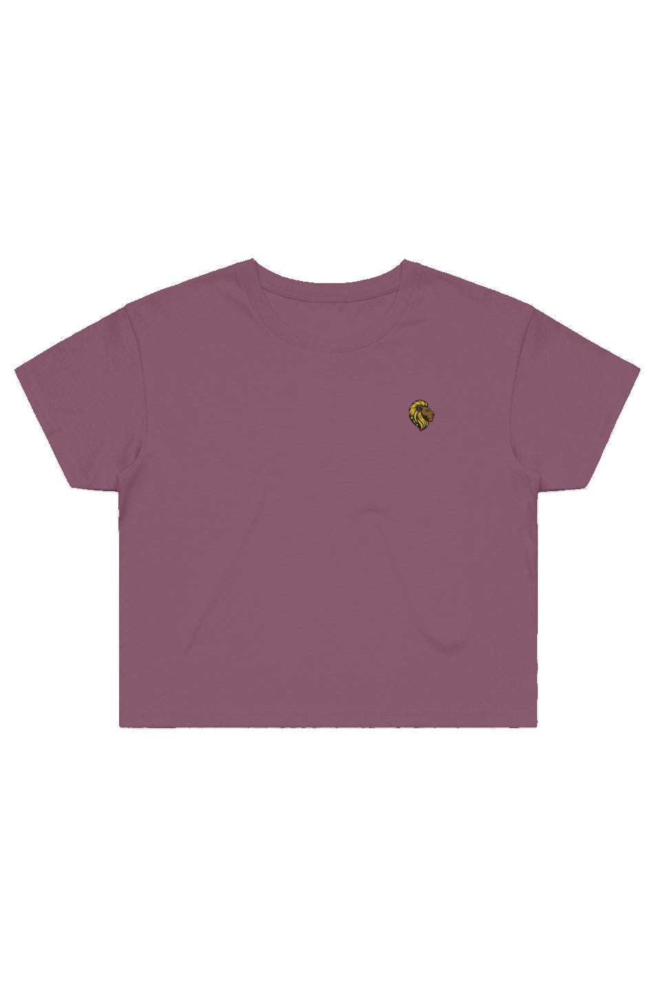 The One PR Purple Crop Top: Women's T-Shirt with Lion Logo
