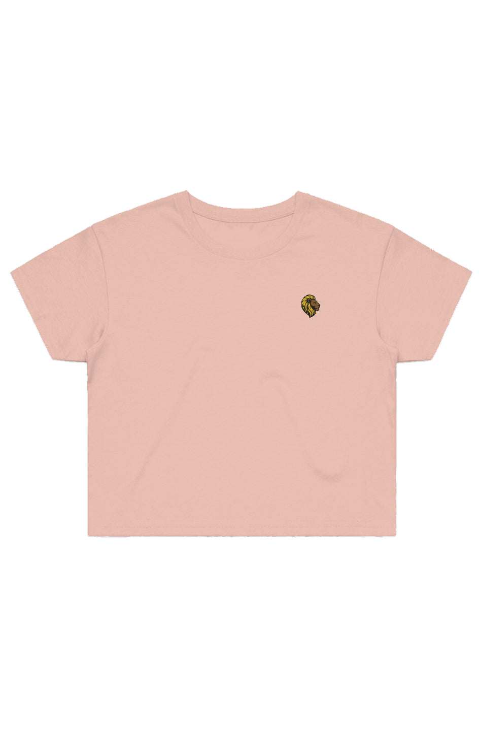 The One PR Peach Crop Top with Lion Design | Women's Trendy Tee