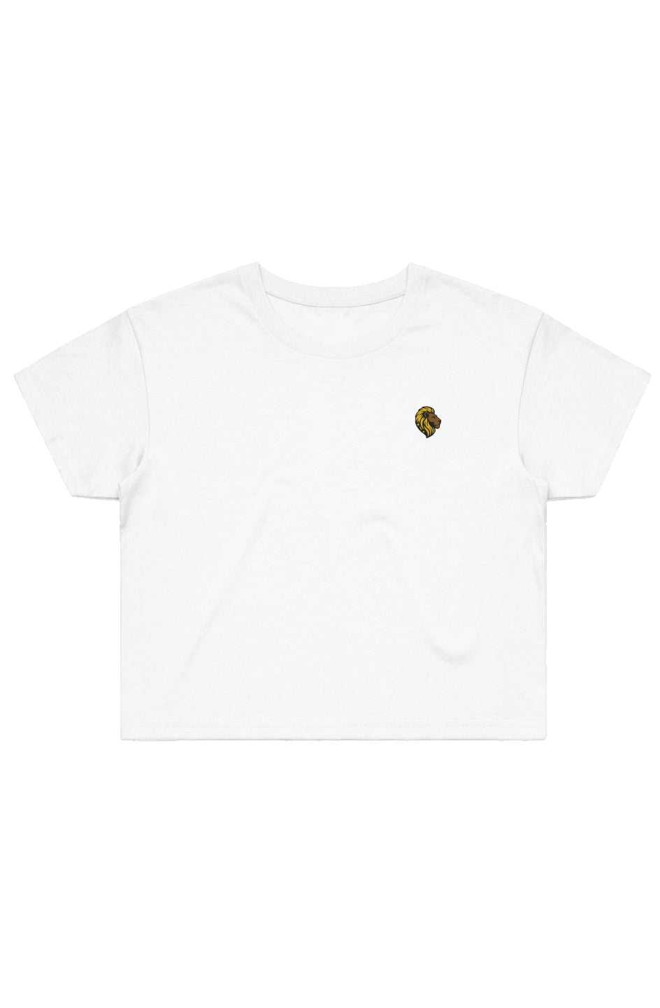 White Crop Top T-Shirt - Women's Tee | The One PR - Crew Neck Short Sleeve Fashion