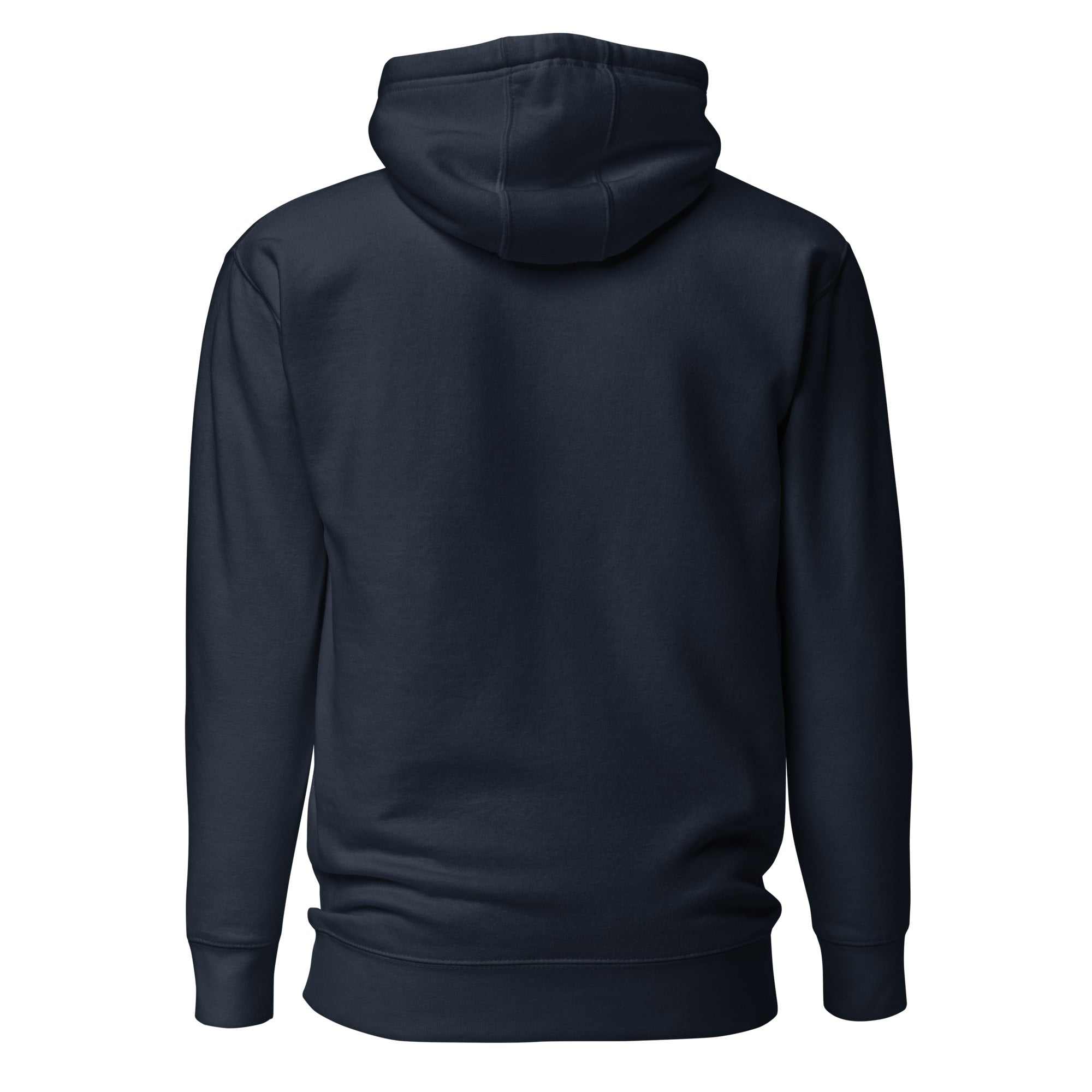 Navy Hoodie Unisex | Essential Pullover Hoodie | THE ONE PR - Back View