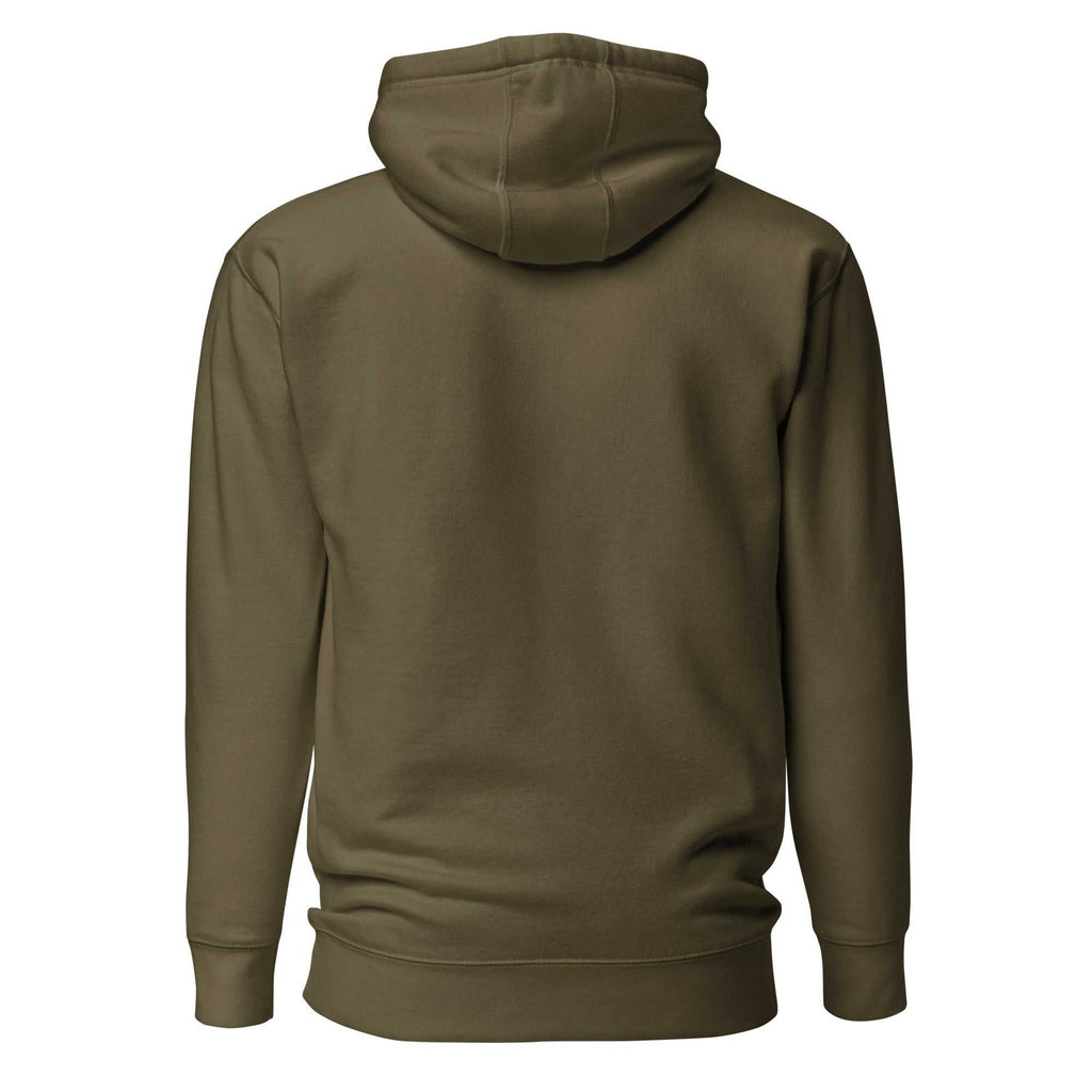 Olive Green Unisex Hoodie: Essential Cotton Blend Hooded Sweatshirt