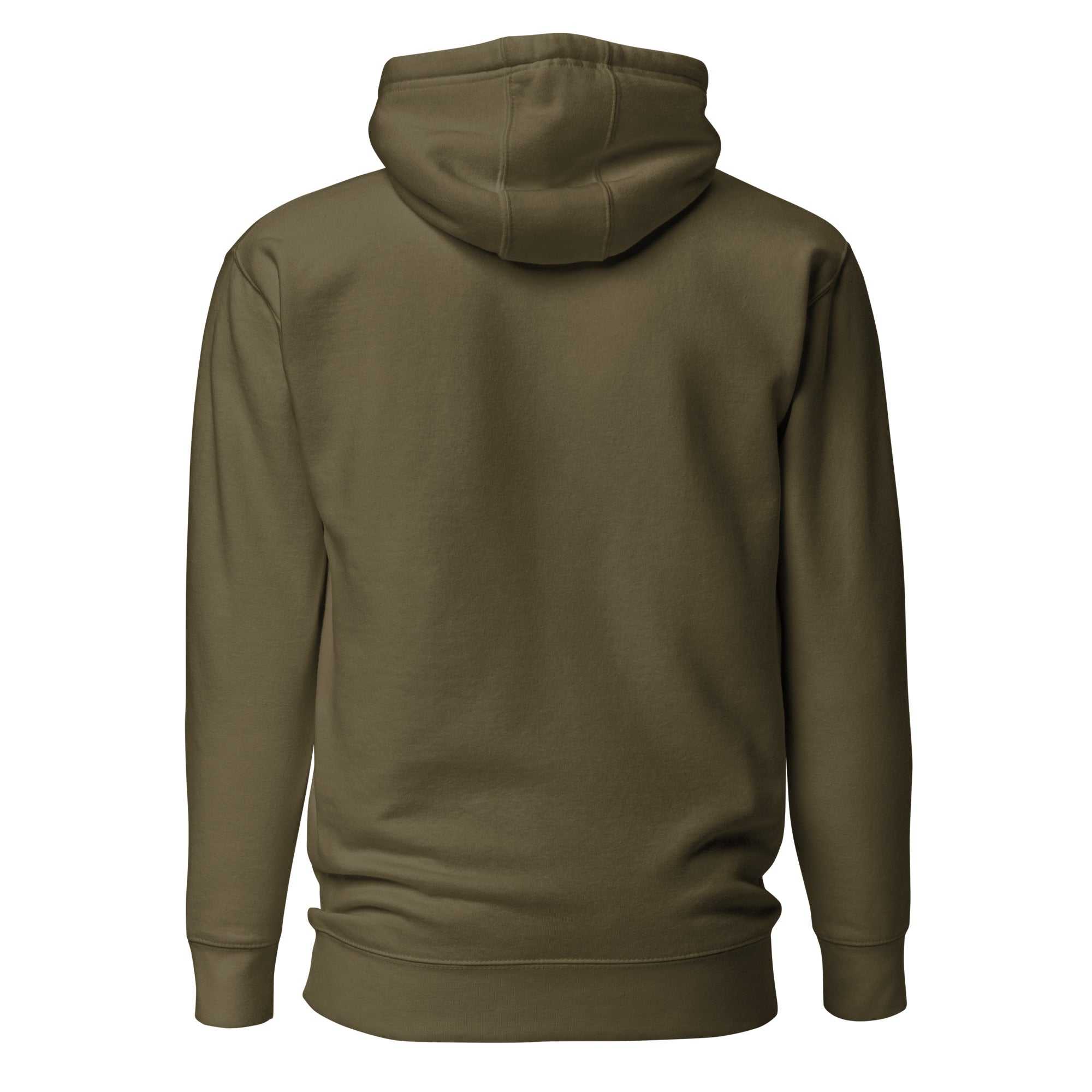 Olive Green Unisex Hoodie: Essential Cotton Blend Hooded Sweatshirt