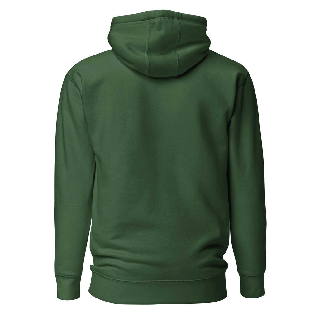 Green Unisex Hoodie: Pullover Sweatshirt with Hood - Back View