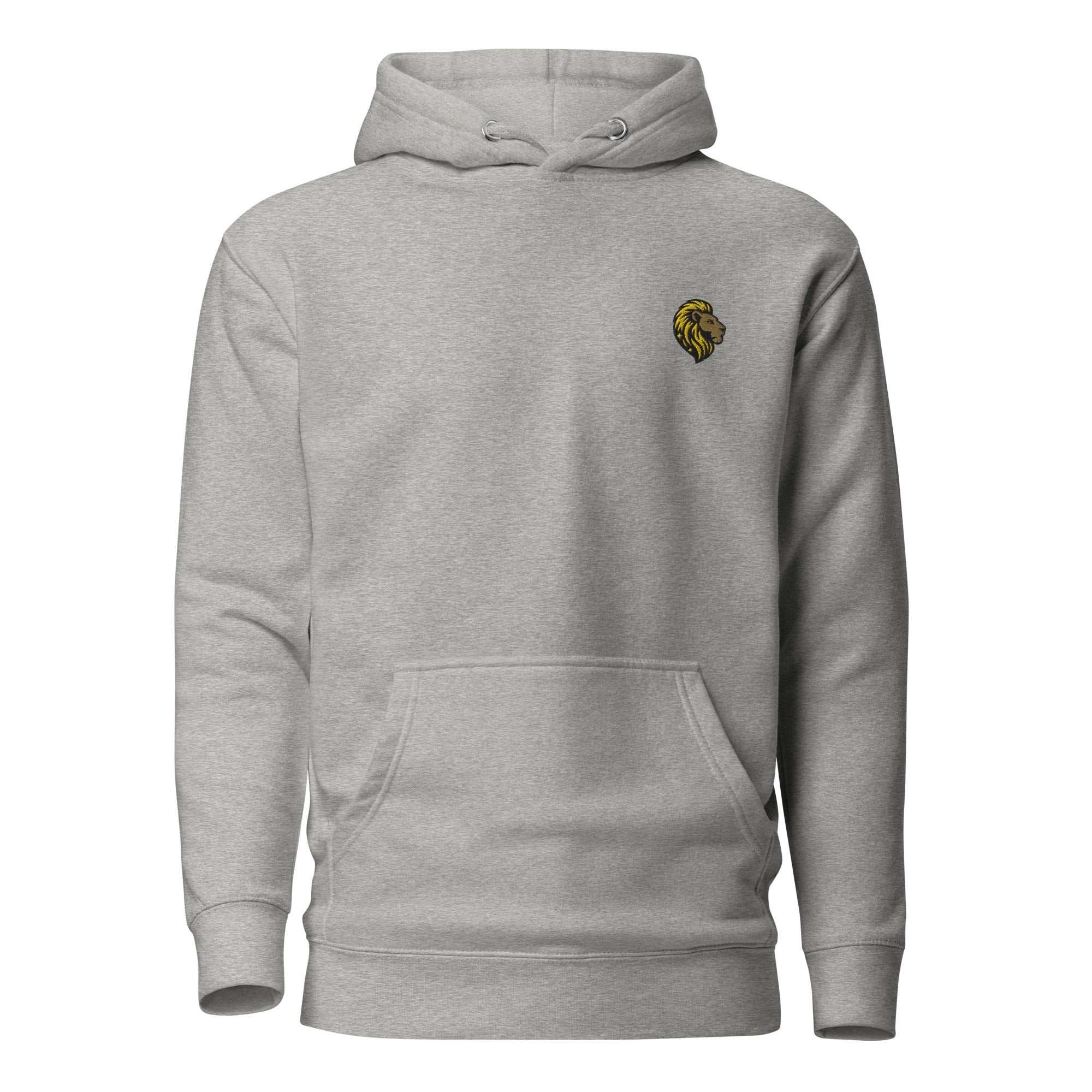 The One PR: Grey Unisex Hoodie with Lion Logo - Essential Comfort