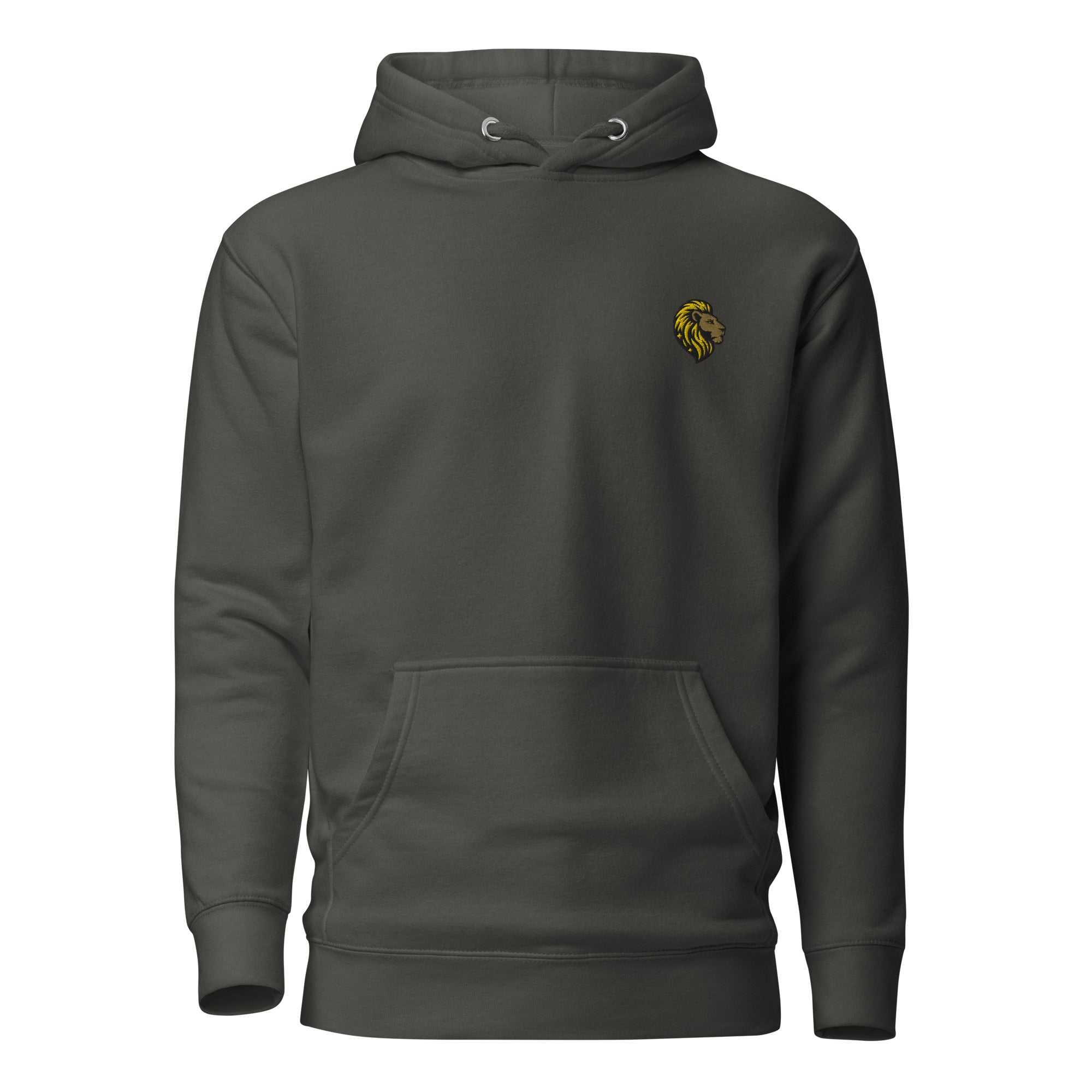 Gray Unisex Lion Hoodie | The One PR: Shop Essential Cotton Blend Pullover