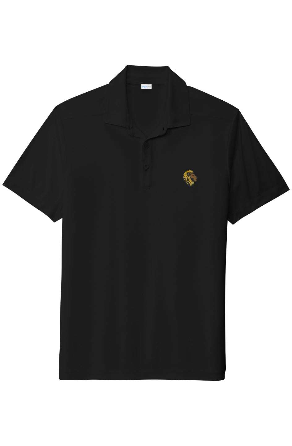 Black The One UV Pro Polo with UPF 50+ sun protection and customizable logo