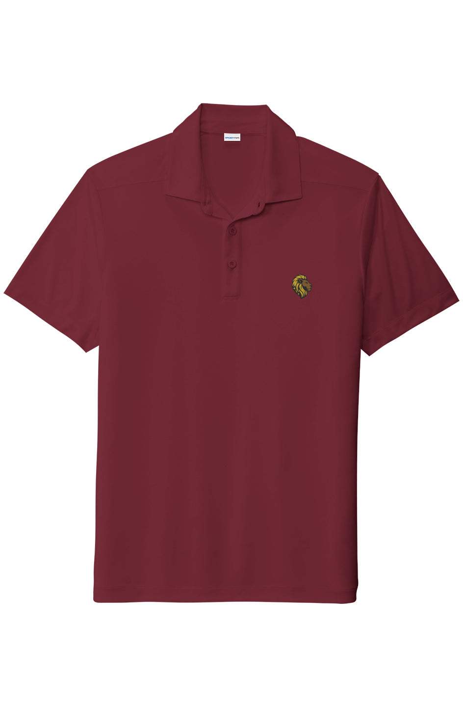 Maroon Polo Shirt | The One PR | Men's Polo with Lion Logo | UV Protection, Moisture-Wicking, Customizable