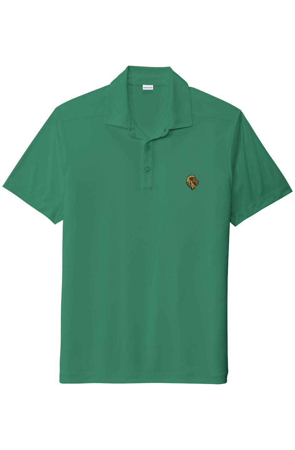 The One PR Green Polo Shirt with Lion Logo - Men's Performance UV Protection Polo, Customizable
