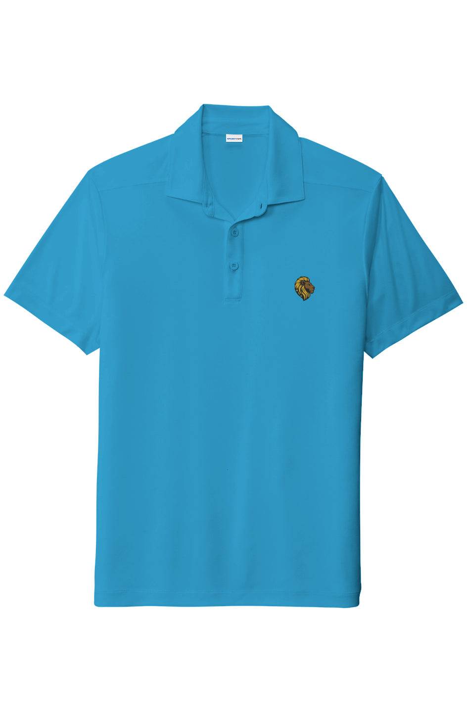The One PR: Blue Polo Shirt with Lion Logo - UV Protection, Moisture-Wicking
